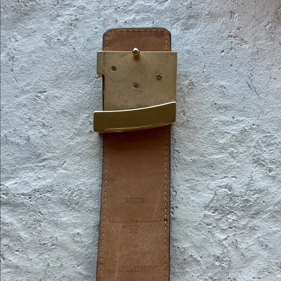 Louis Vuitton Dark Brown Monogram Belt with Gold Buckle - Picture 3 of 5